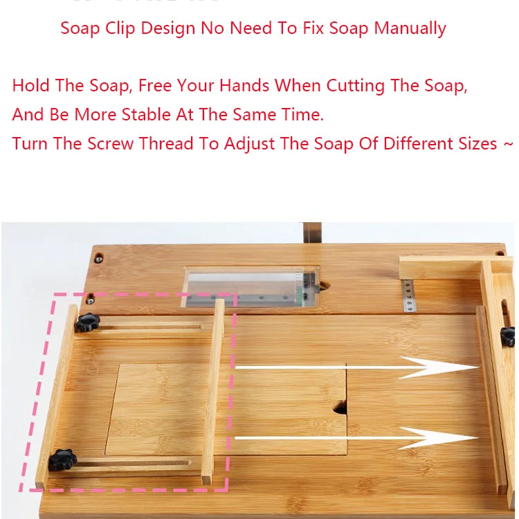 Bamboo Handmade Soap Cutter With Metal Steel Wire Soap Tool Sets for Cake Cheese Toast DIY Soap Cutter Tool