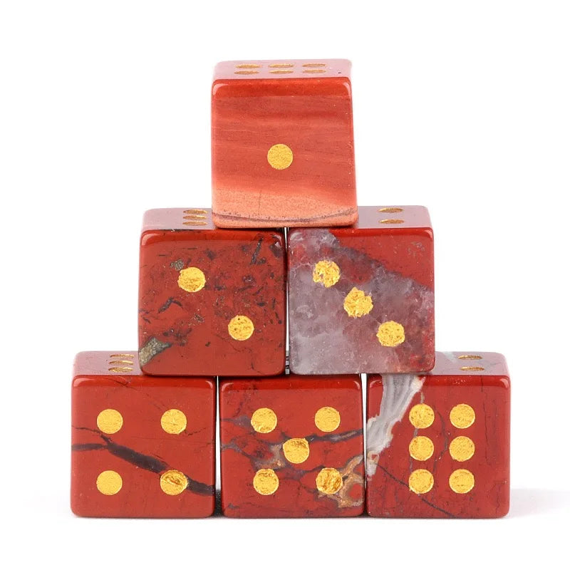 Customized Natural Mix Gemstone Crystal Cube Dice 16mm Eco-Friendly Handmade Carved Palm Healing Divination Stone Custom Logo
