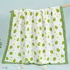 Custom 100% Organic Cotton Muslin Infant Bath Towel Cute Cartoon Pattern Babi Blankets 6-Layer Newborn Blanket for Travel Hotel