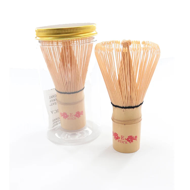 Estick Eco-Friendly Matcha Tea Whisk Bamboo with Colourful Logo Classic Style for Home & Restaurant Use