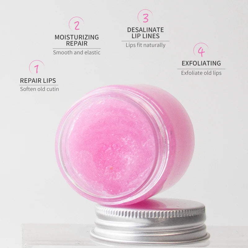 Lipscrub Wholesale Custom Logo Private Label Lightening Natural Moisturizing Exfoliator Organic Vegan Pink Lip Scrub for Lips