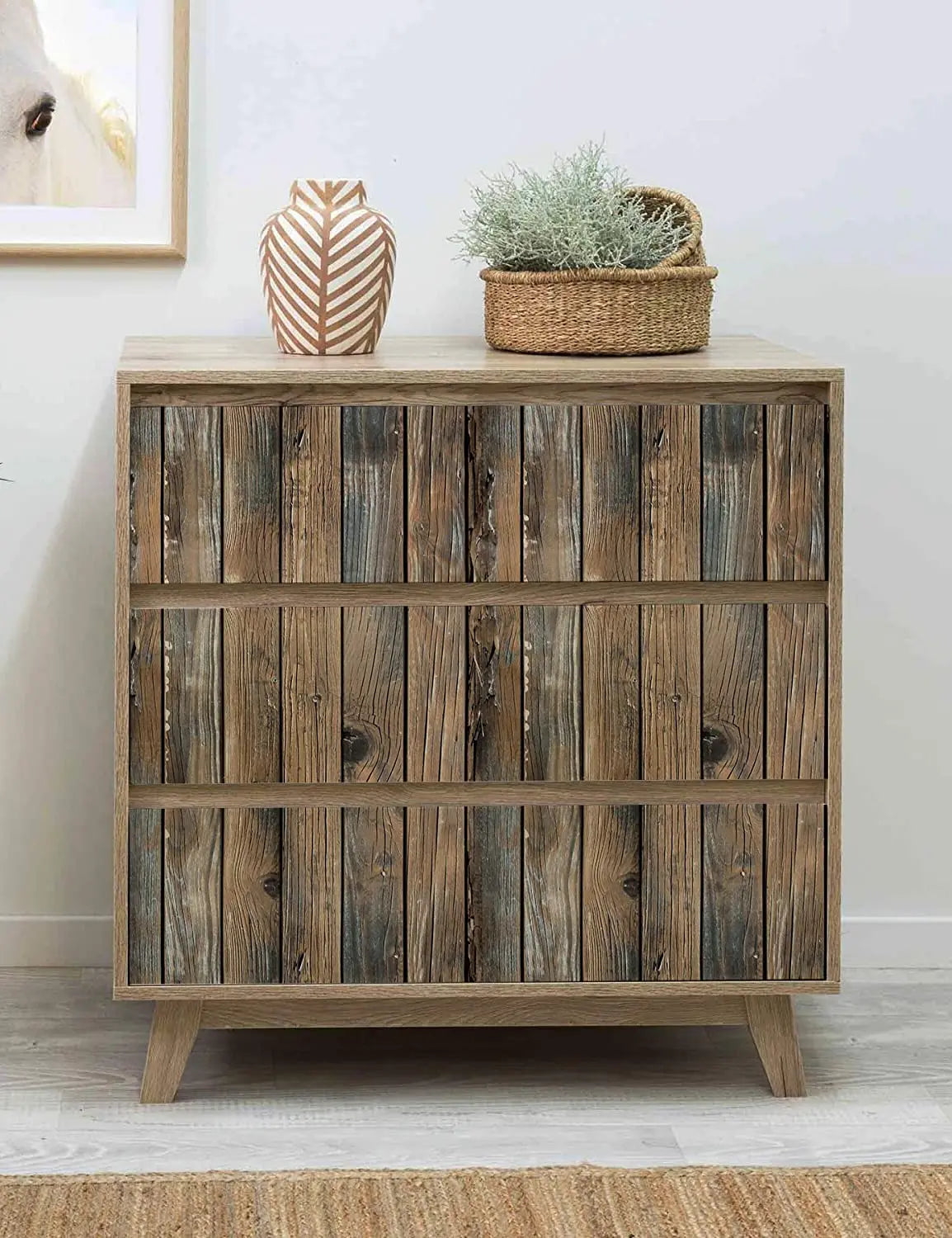 Wood Contact Paper Self-Adhesive Wood Wallpaper Peel and Stick Wood Wallpaper Vinyl Waterproof Removable Rustic Wood Wallpaper