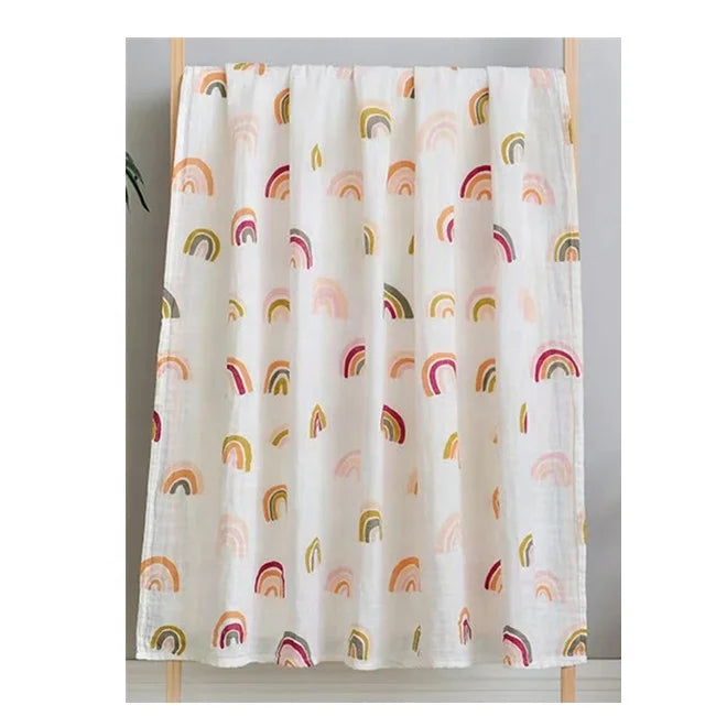 Wholesale Custom Printed Organic 100% Cotton Double Gauze Muslin Fabric for Baby