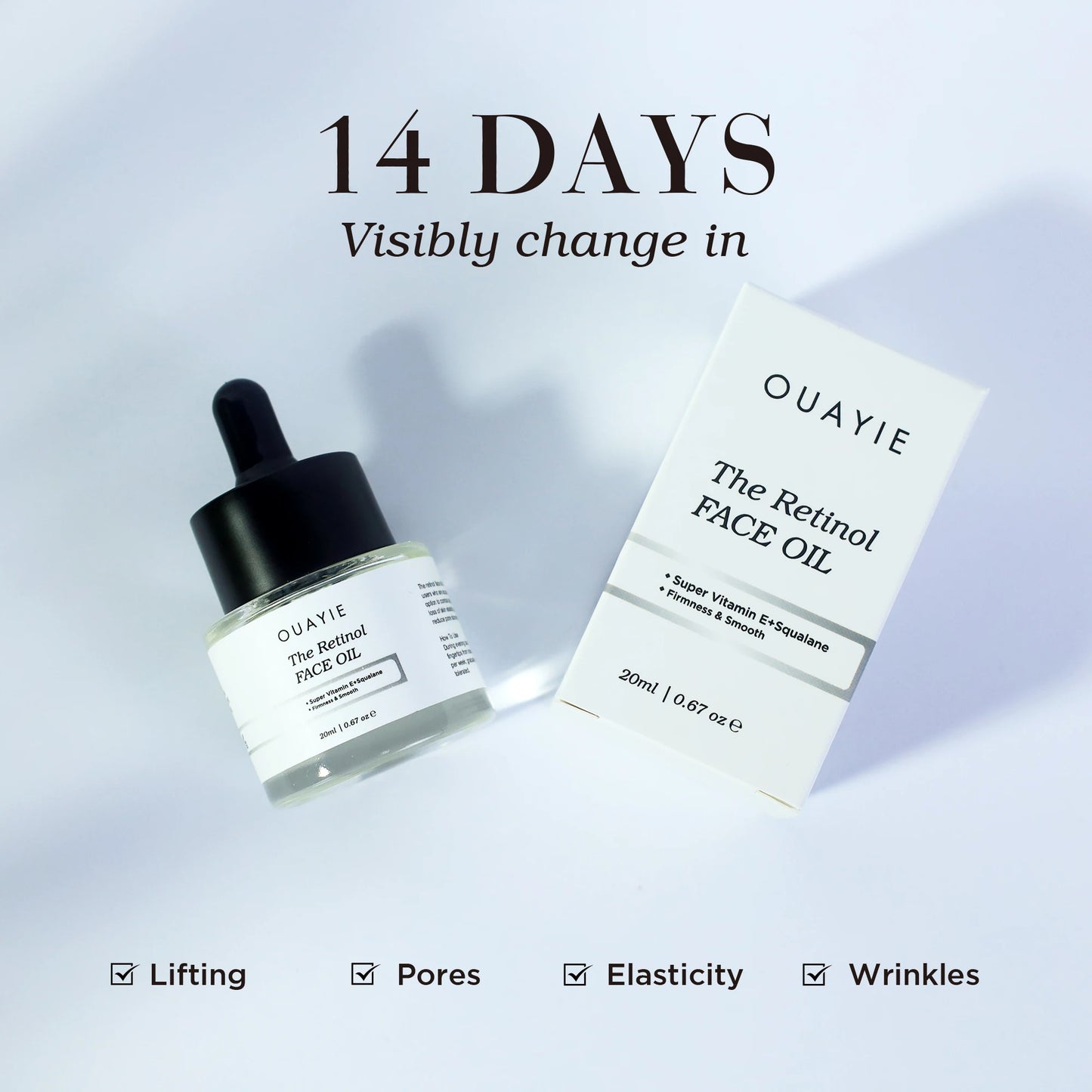 BLIW Private Label 20ml Super Vitamin E Organic Brightening Anti-Wrinkle Anti-Aging Facial Glow Retinol Oil for Face