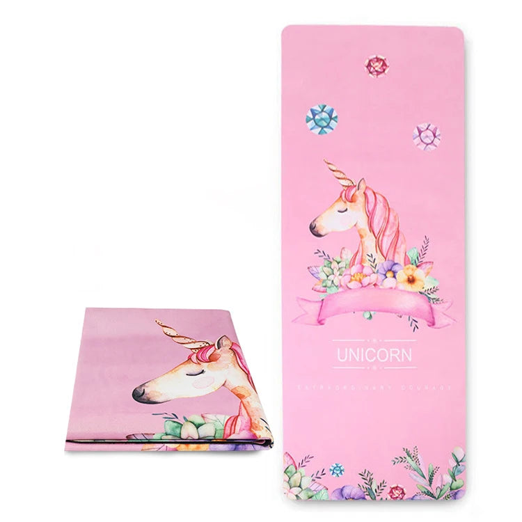 2026  Eco Friendly Digital Organic Blue Rubber Custom Print OEM Yoga Mat 4.5mm Anti Slip Non-slip Natural Rubber  Suede Yoga Mat
