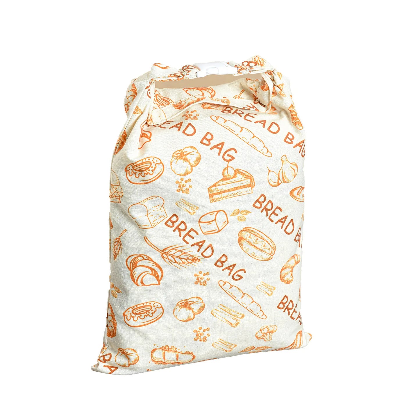 Reusable Fashion Cartoon Bread Shopping Bag with Organic Beeswax Cotton Linen for Homemade Sourdough Storage & Fresh Keeping