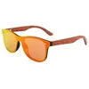 Wholesale new bamboo wood glasses men's women's sun protection integrated mirror polarized rice nail wooden Sunglasses 2024
