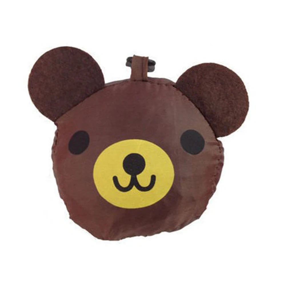 New Animals Cute Dog Useful Nylon Foldable Folding Eco Reusable Shopping Bags Cartoon Eco Tote Bag Portable Travel Shoulder Bag