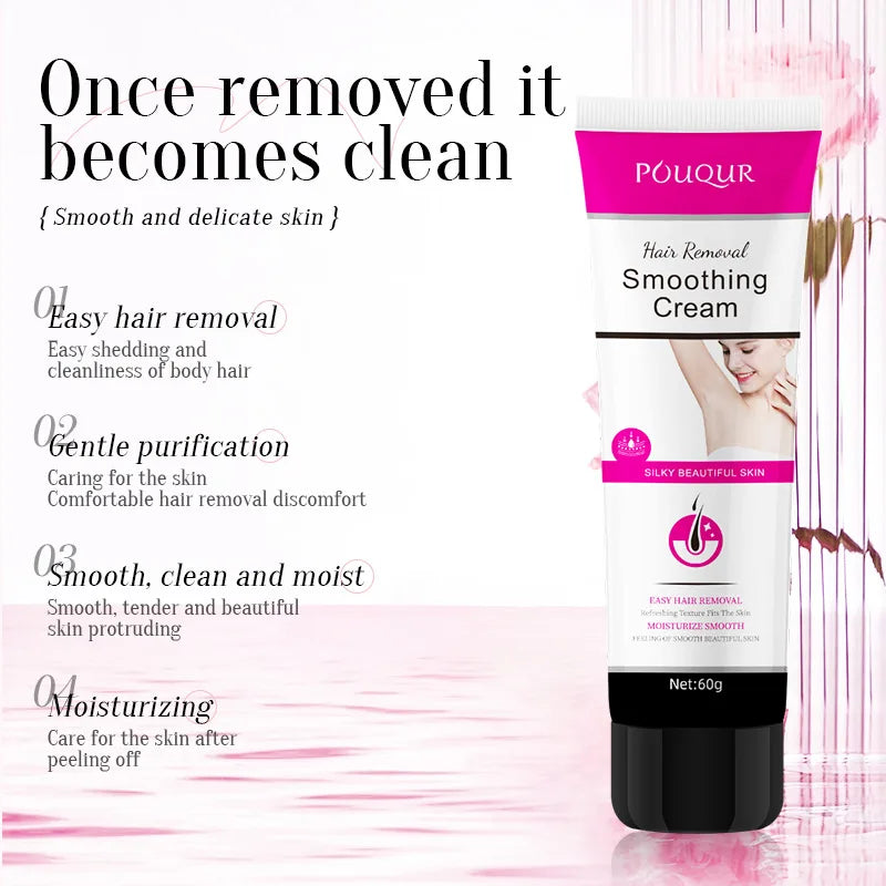60g Organic Hair Removal Cream Body Legs Clean Underarms Hair Removal Smooth Cream