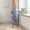 Growprint Cross-border European American-style Bamboo Fiber Male Infant Toddler Long Sleeve Thin Jumpsuit Romper Safety All Soft
