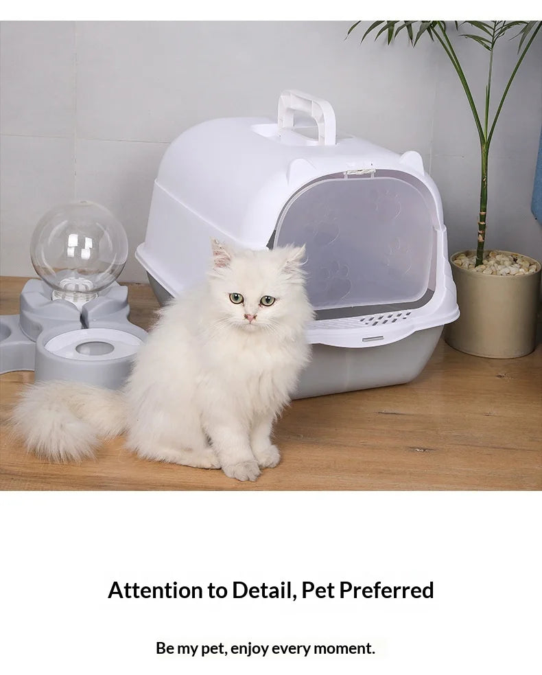 Cat Litter Box Model C01 Bulk Fully Enclosed Anti-Splash Extra-Large UV Sterilization Pet Supplies Manufacturer