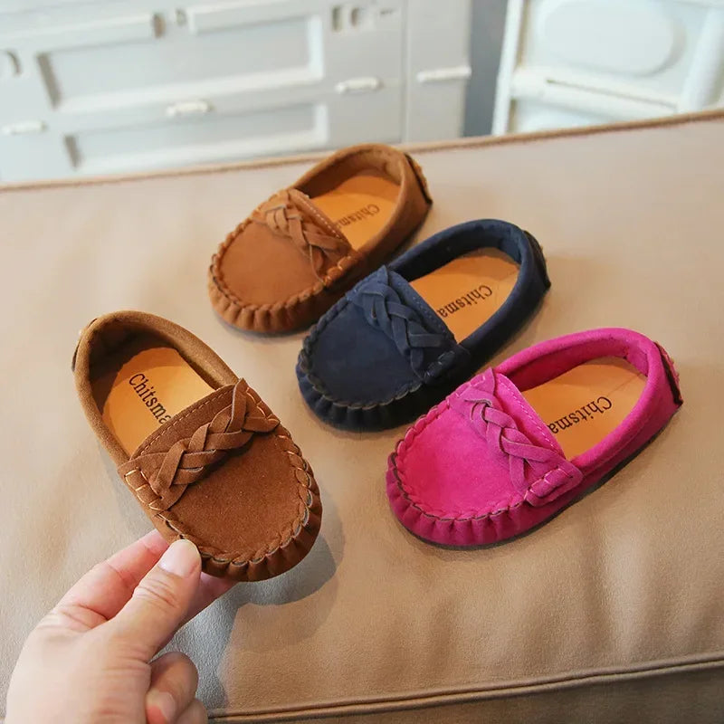 Kids Flats Loafers 2024 Spring New Casual Children Moccasin Shoes Korean Version Baby Girls and Boys Soft Fashion Slip-on