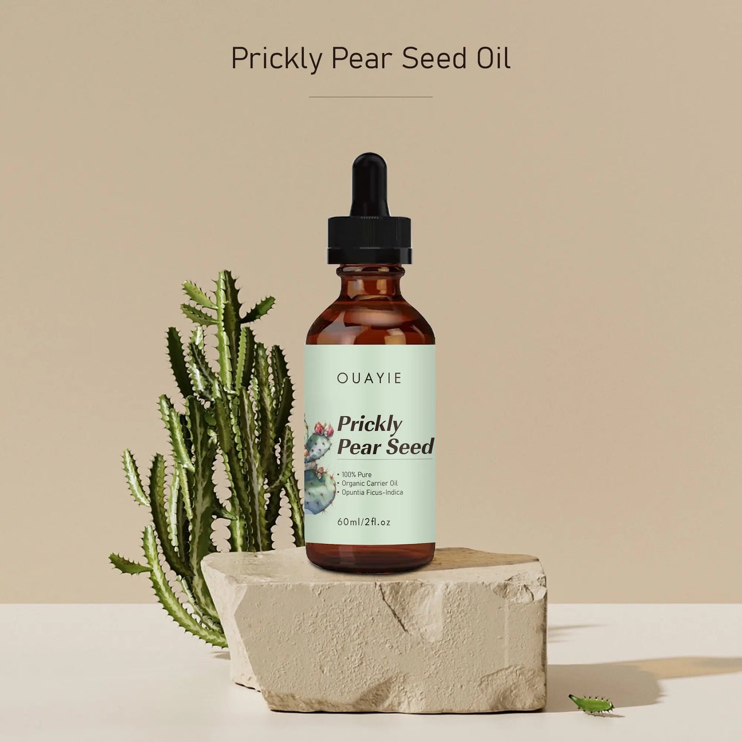 Han Linger Private Label Pure Organic Anti Aging Lightening Firming Shiny Strong Hair Acne Care Prickly Pear Seed Oil