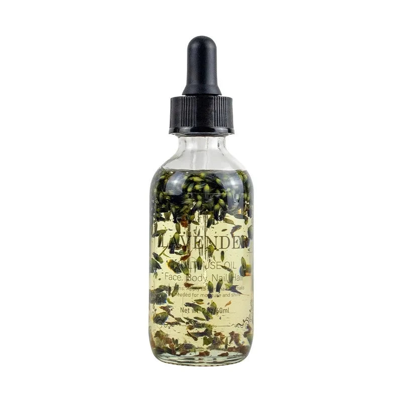 Private Label Natural Organic Multi-Use Oil Face, Body & Hair Blend Massage Oil With Flower