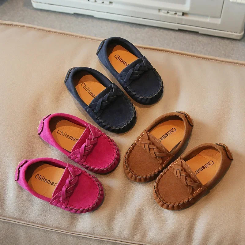Kids Flats Loafers 2024 Spring New Casual Children Moccasin Shoes Korean Version Baby Girls and Boys Soft Fashion Slip-on