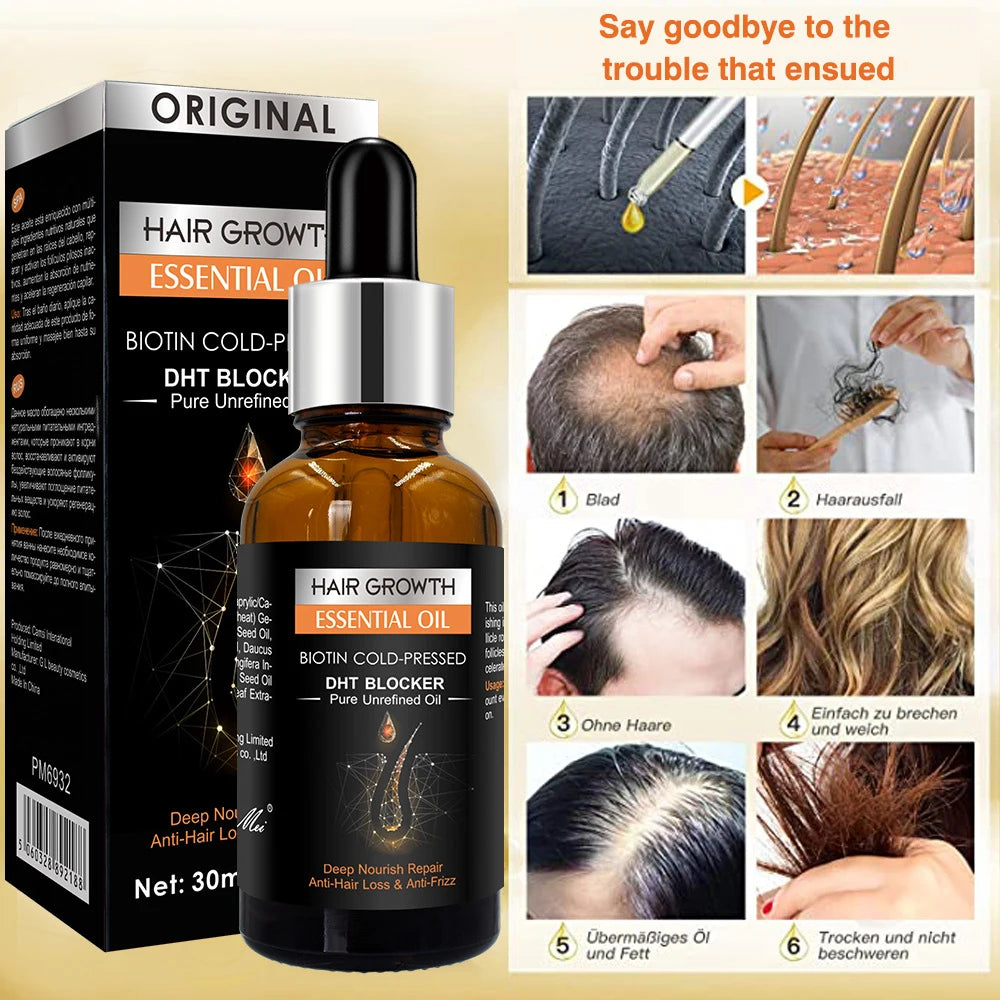 Organic Natural Hair Care Ginger Aloe Serum Hair Growth Nourishing Treatment Hair Oil 30ML