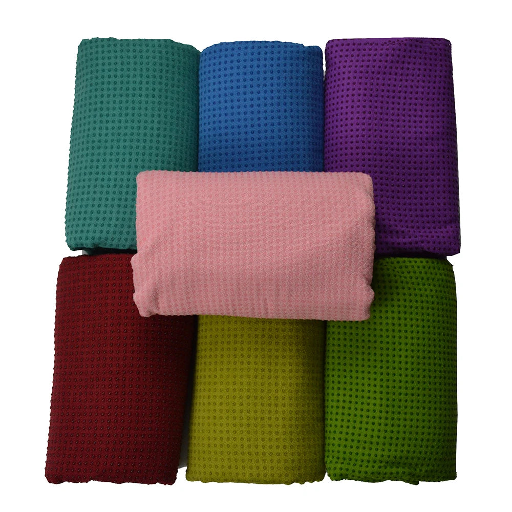 Wholesale Anti slip Microfiber Custom logo Organic Yoga Mat Towel Printed Eco Friendly 350gsm