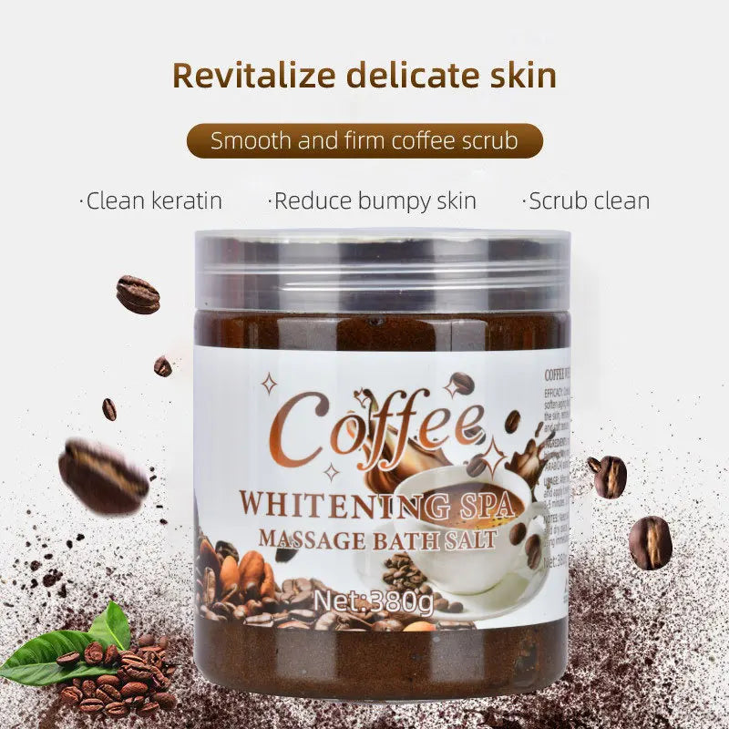 Organic 350g Coffee Turmeric Salt Hydrating Moisturizing Body Deep Cleansing Exfoliating Bath Scrub for All Skin Types