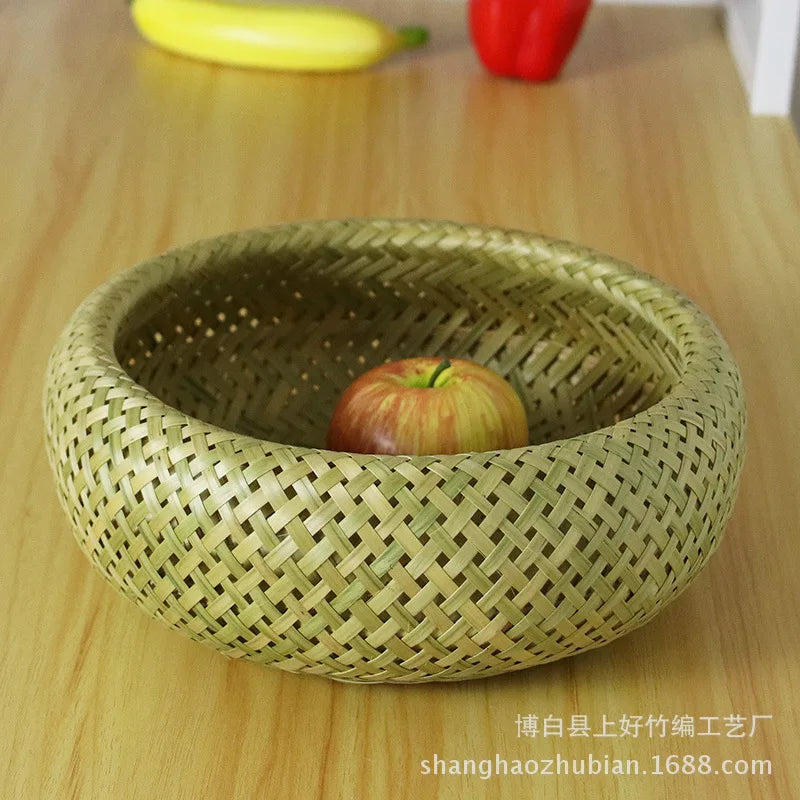 Handmade Double-Layer Heart Shaped Woven Basket for Fruit Storage-Wholesale