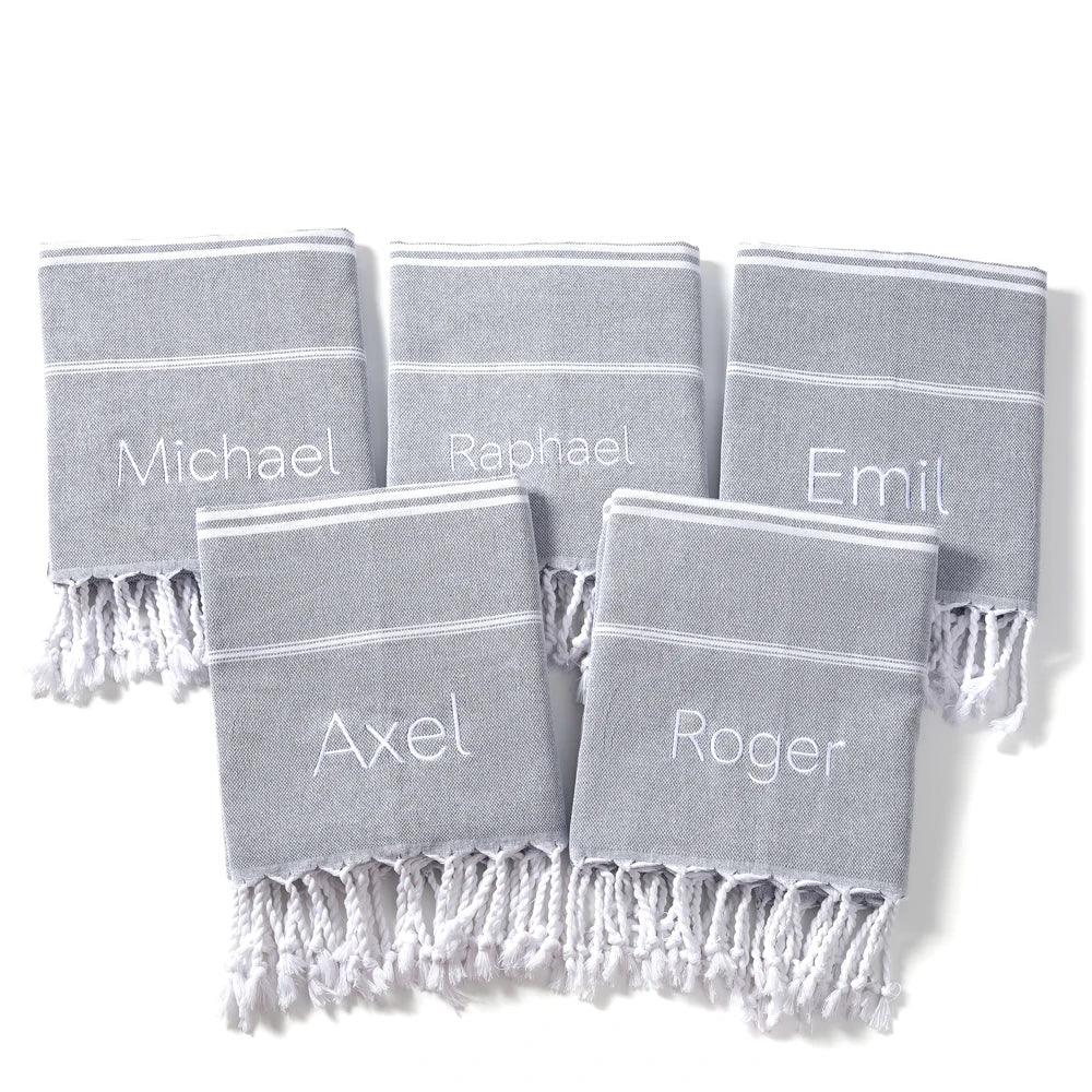 Wholesale 100% Cotton Microfiber Soft Antimicrobial Beach Towel Natural Organic Sand Free Quick Dry Knit Adult Turkish Style