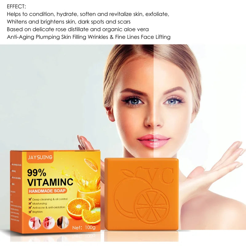 Private Label Organic Handmade Soap Whitening Body Toilet Soap Bath Bar Deeply Cleanses and Nourishes Skin Vitamin C Soap
