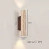 Wholesale Outdoor Waterproof Natural Travertine up and Down Wall Light Wabi Sabi Indoor Cylindrical Yellow Travertine Wall Lamp