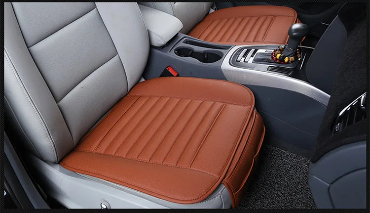 Four Seasons General Danipi 3-Piece Leather Seat Cushion Bamboo Charcoal Small Car Products Without Backrest