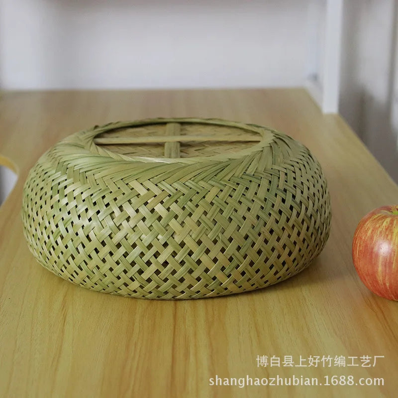 Handmade Double-Layer Heart Shaped Woven Basket for Fruit Storage-Wholesale