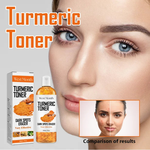 US Stock Organic Herbal Turmeric Extract Toner Face Whitening Hydrating Brightening Spray for Dark Spot Removal