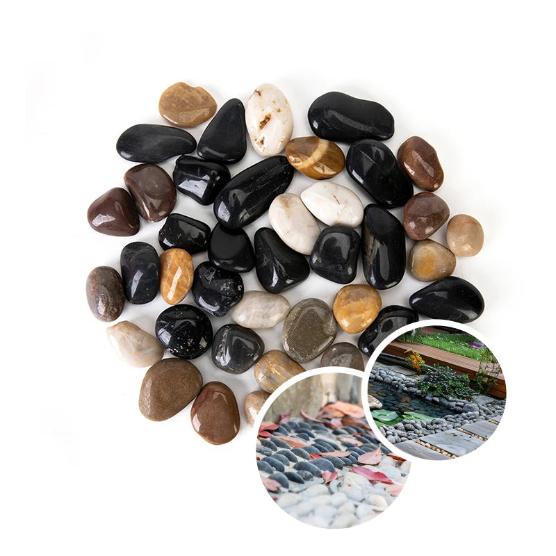 Rainflower Stone Natural Pebble Fish Tank Landscape Laying Stone Flower Planting Pottery Decoration Small Stones Colorful