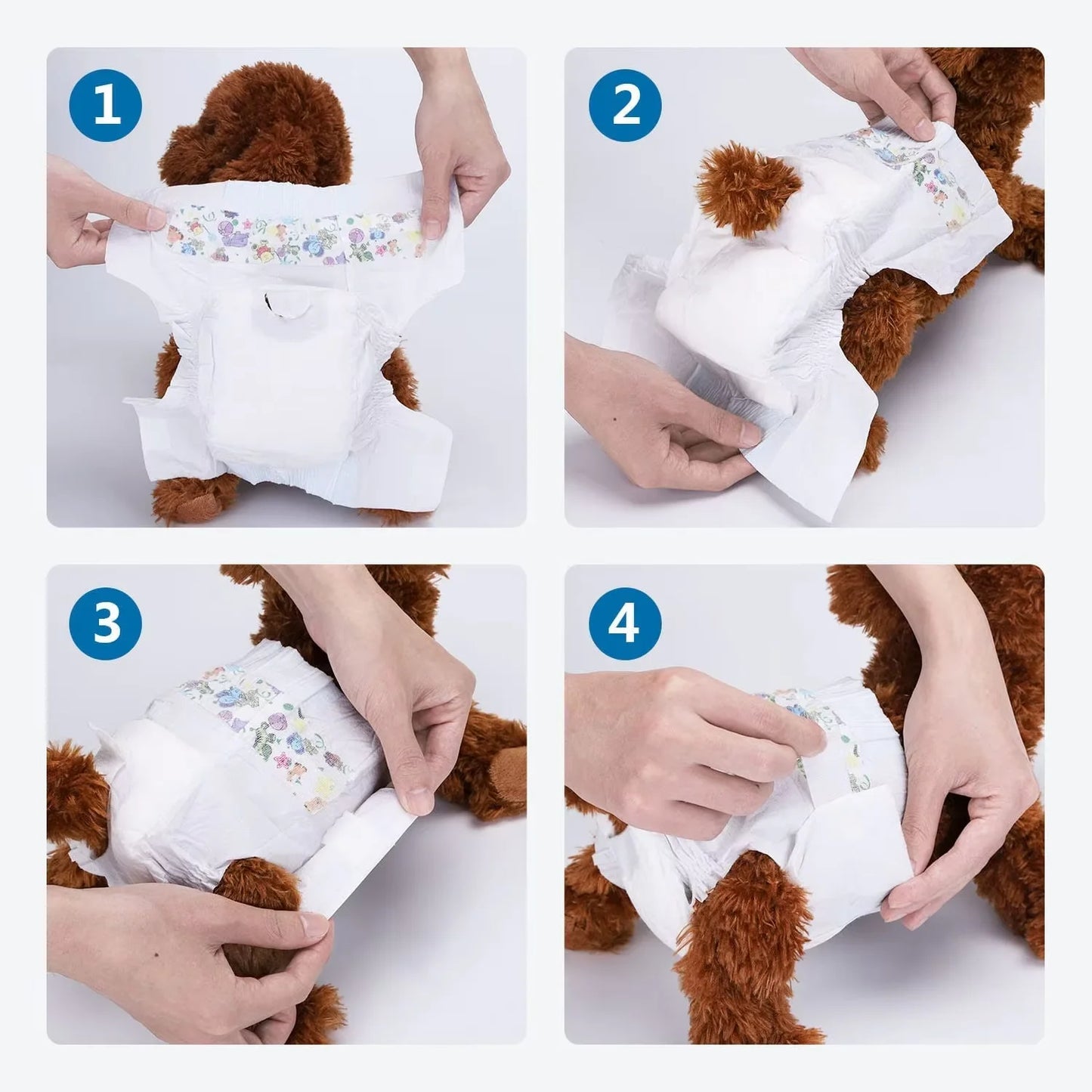Free Sample Adjustable Japanese SAP Deodorant Soft Leakproof Organic Biodegradable Pet Diaper for Dogs Fast Shipping PE Film