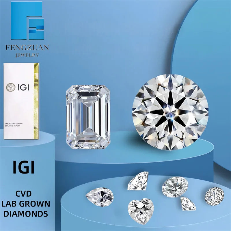 CVD-1.16CT Cultured GVSI Diamond for Jewelry White Natural Diamond with IGI Certificate for Ring Pendant Accessories