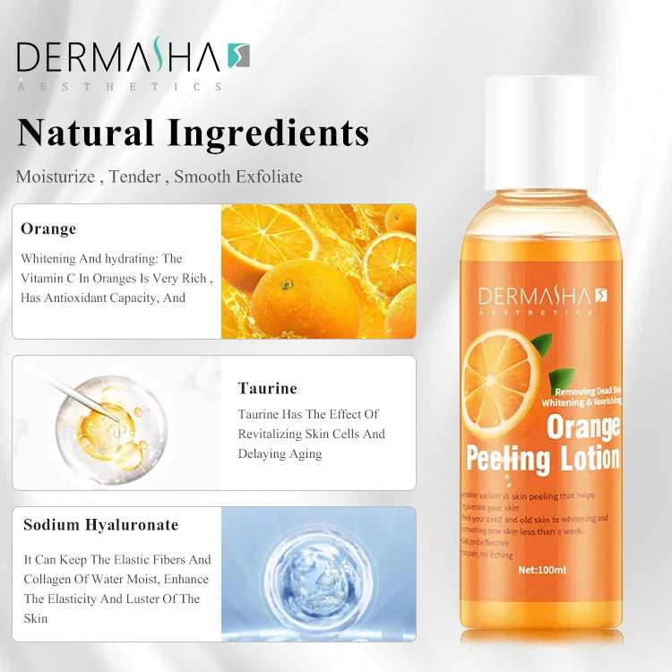 Private Label Skin Whitening Cream Organic Orange Peeling Lotion  Whitening Best Quality Peeling Oil for Removing Dead Skin