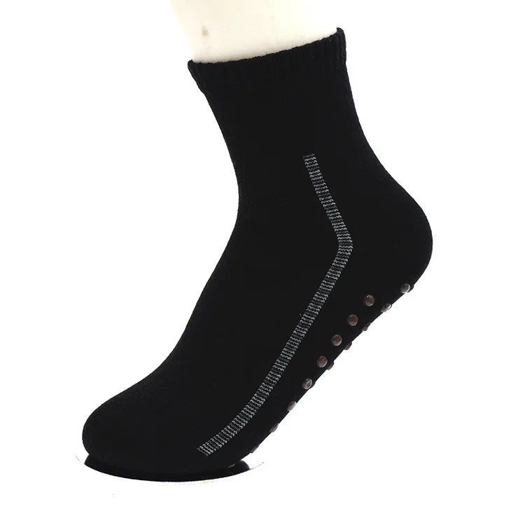Bamboo Fiber Anti-Bacterial Anti-Odor Socks Soft Magnetic Point for Sweat Absorption & Massage Breathable Daily Use Cuff Logo
