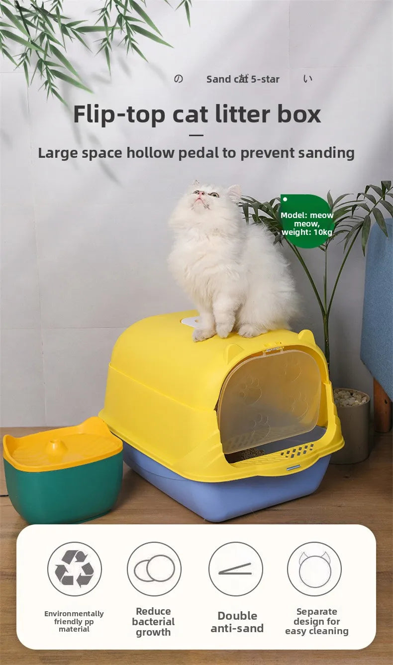 Cat Litter Box Model C01 Bulk Fully Enclosed Anti-Splash Extra-Large UV Sterilization Pet Supplies Manufacturer