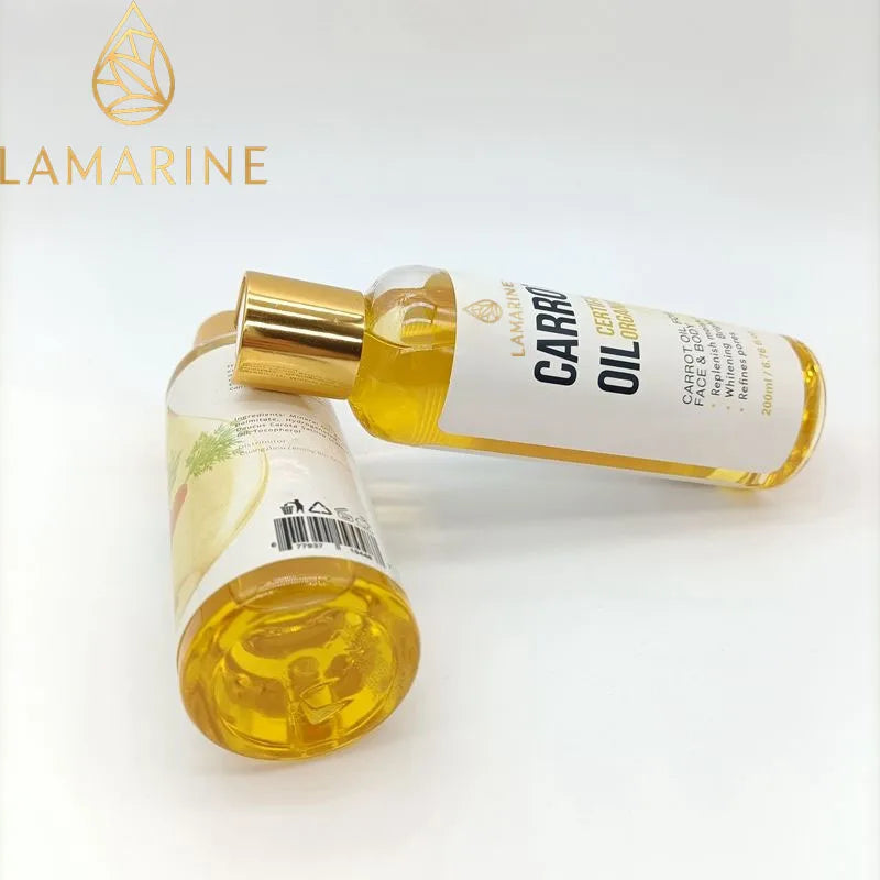 Private Label Natural Organic Vitamin A, Vitamin E Whitening Anti Aging Glow Carrot Seed Body Oil
