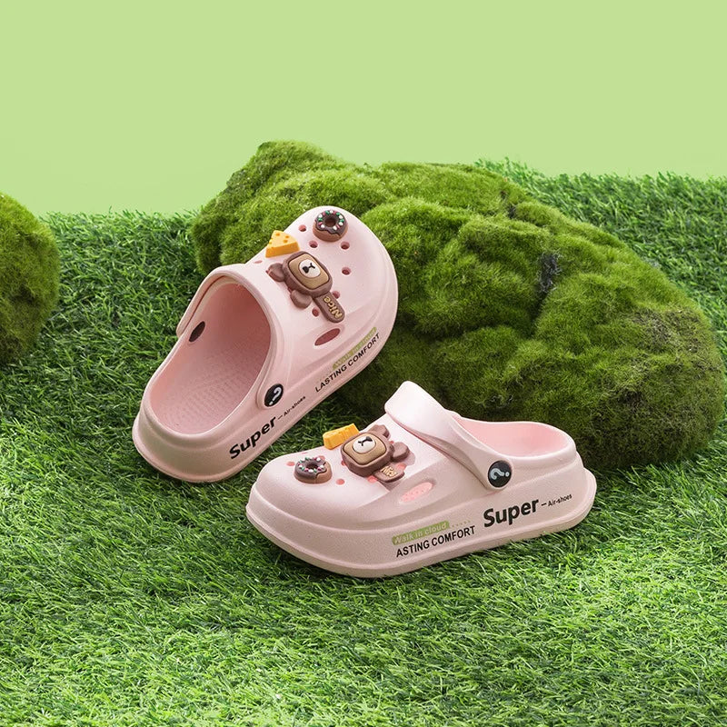 Wholesale Children's Slippers Summer Girls Non-slip Boys Eva Clogs Children Soft Bottom Hole Shoes Baby Cool Slippers Slides