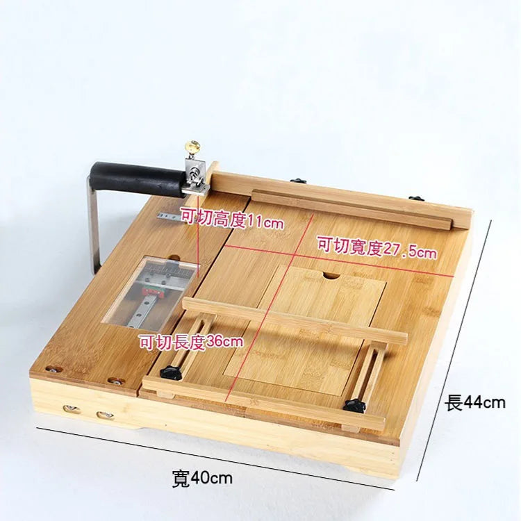 Bamboo Handmade Soap Cutter With Metal Steel Wire Soap Tool Sets for Cake Cheese Toast DIY Soap Cutter Tool