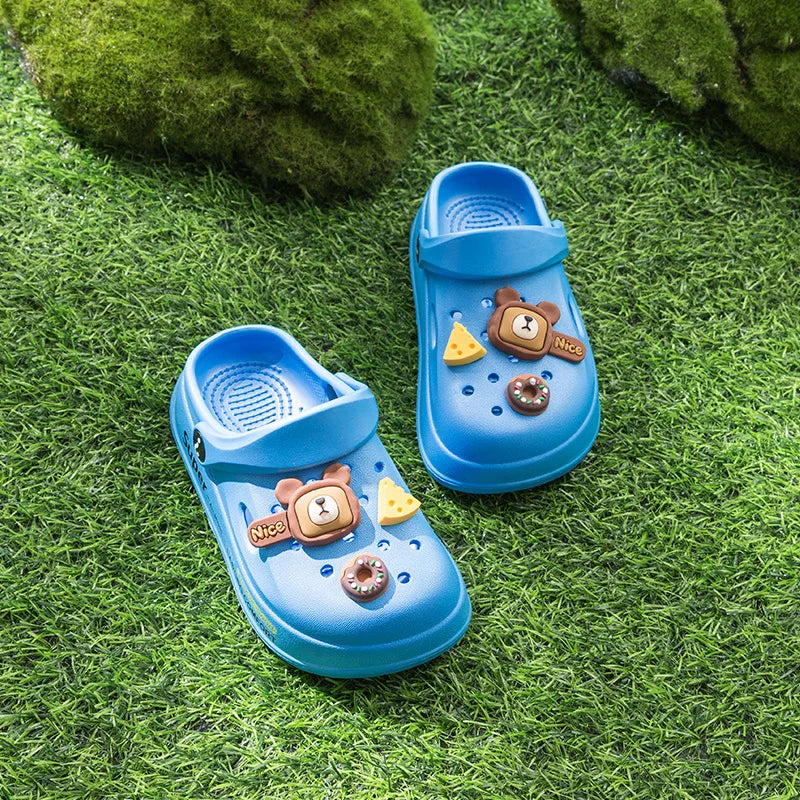 Wholesale Children's Slippers Summer Girls Non-slip Boys Eva Clogs Children Soft Bottom Hole Shoes Baby Cool Slippers Slides