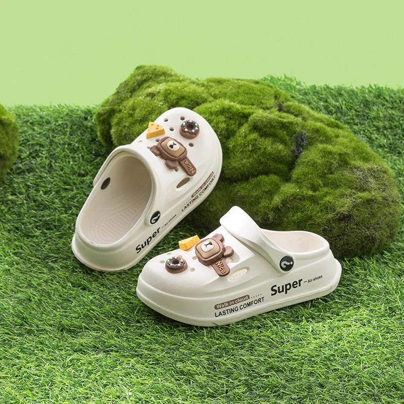 Wholesale Children's Slippers Summer Girls Non-slip Boys Eva Clogs Children Soft Bottom Hole Shoes Baby Cool Slippers Slides