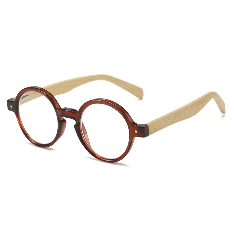 HS3340 PC Frame Corrective Eyeglasses for Women Blue Bamboo Temples Flexible Reading Glasses Presbyopia Supplier Wholesale