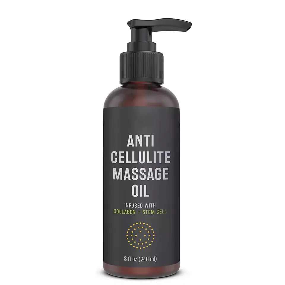HANLINGER Private Label Organic Anti Cellulite Massage Oil with Tea Tree Lavender Orange & Ginger-240ml Nourishing Body Oil