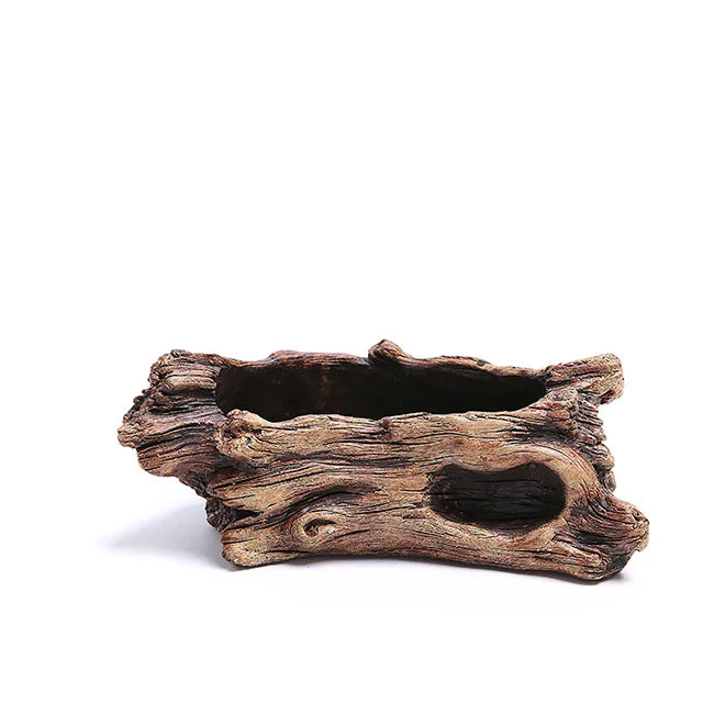 Dropship Succulent Planter Driftwood Stump Tree Root Natural Shape Vintage Concrete Cement Cactus Plant Pots