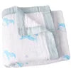 Custom 100% Organic Cotton Muslin Infant Bath Towel Cute Cartoon Pattern Babi Blankets 6-Layer Newborn Blanket for Travel Hotel