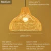 Modern Handmade Bamboo Rattan Hanging Lamp for Restaurant Kitchen Teahouse Farmhouse Home Decor Chandeliers & Pendant Lights
