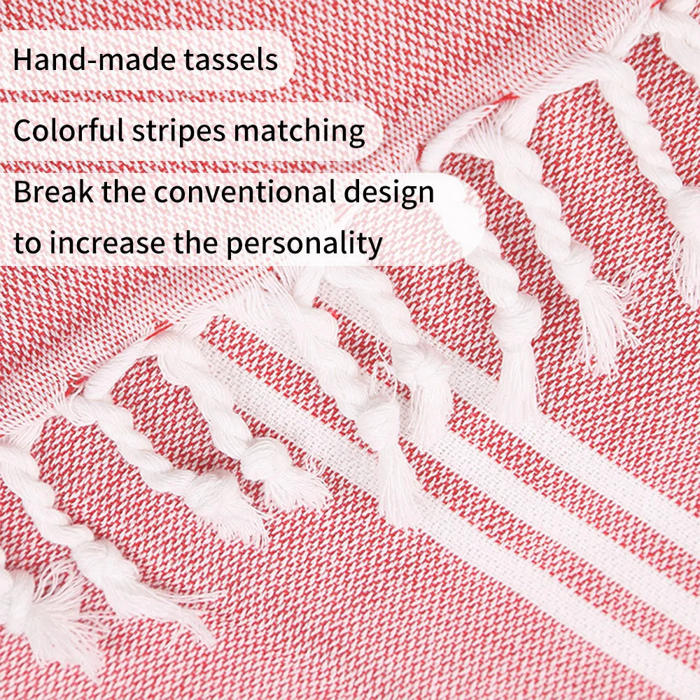 High Quality Organic Cotton Poncho Towel Adults Children Windproof Thickened Hooded Design Factory Wholesale Home Sports Striped