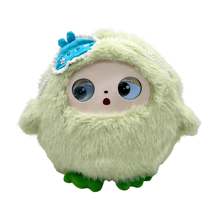 High-Tech Kawaii Green Talking AI Bear Toy Super Soft Organic Cotton Fabric Embroidered LED Eyes PP Cotton Filling Birthday
