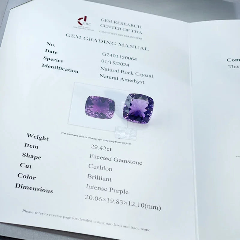 Wholesale Natural Amethyst Cushion Oval Pear Heart Brilliant Cut Vivid Purple Loose Gemstone With GRC Certificate Ready to Ship