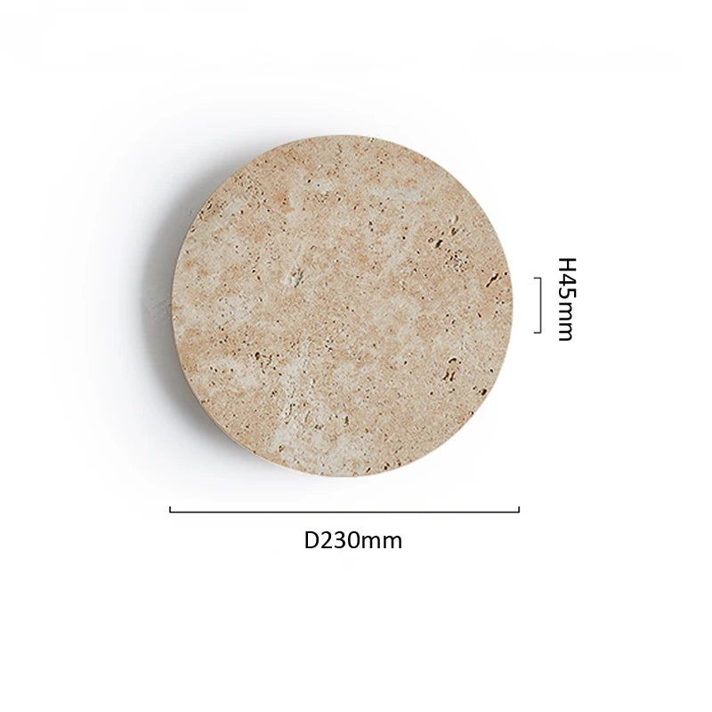Natural Yellow Stone Led Sconce Nordic Wabi Sabi Home Decor Light Living Room Bedside Corridor Marble Wall Lamp