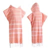High Quality Organic Cotton Poncho Towel Adults Children Windproof Thickened Hooded Design Factory Wholesale Home Sports Striped